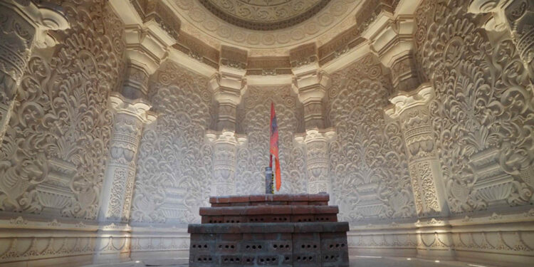 ରାମ ମନ୍ଦିର ଗର୍ଭଗୃହର ଫଟୋ ସେୟାର କଲା ଅଯୋଧ୍ୟା ଟ୍ରଷ୍ଟ