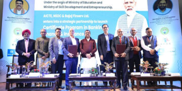 କେନ୍ଦ୍ରମନ୍ତ୍ରୀଙ୍କ ଉପସ୍ଥିତିରେ ଏନଏସଡିସି, ଏଆଇସିଟିଇ ଓ ବଜାଜ ଫାଇନାନ୍ସ ମଧ୍ୟରେ ଏମଓୟୁ