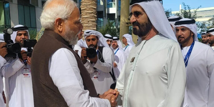 ୟୁନାଇଟେଡ୍‌ ଆରବ ଏମିରେଟ୍ସ ର ରାଷ୍ଟ୍ରପତିଙ୍କ ସହିତ ପ୍ରଧାନମନ୍ତ୍ରୀଙ୍କ ବୈଠକ