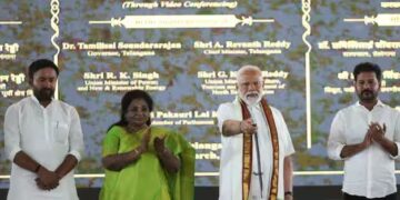 ପ୍ରଧାନମନ୍ତ୍ରୀଙ୍କ ତେଲେଙ୍ଗନା ଗସ୍ତ: ୫୬,୦୦୦ କୋଟିରୁ ଅଧିକ ମୂଲ୍ୟ ପ୍ରକଳ୍ପର କଲେ ଉଦ୍‌ଘାଟନ, ଶିଳାନ୍ୟାସ