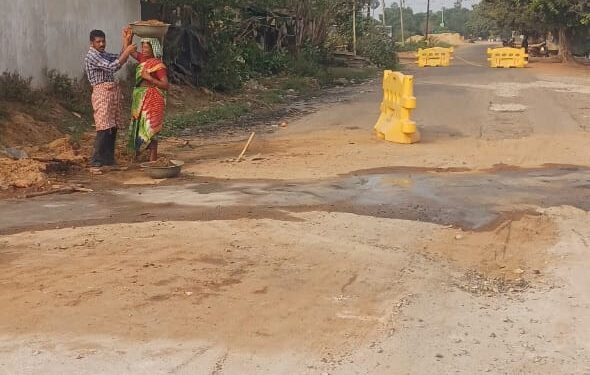 ଭିଓଭିରେ ଖବର ପ୍ରକାଶନ ପରେ ମରାମତି ହେଲା ରାସ୍ତା