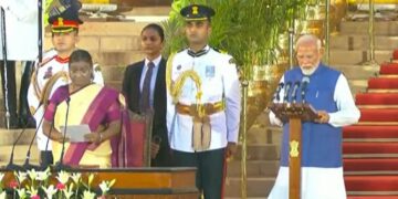 ପୁଣି ଥରେ ପ୍ରଧାନମନ୍ତ୍ରୀ ଭାବେ ଶପଥ ନେଲେ ନରେନ୍ଦ୍ର ମୋଦି