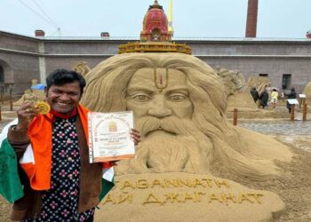 ଅନ୍ତର୍ଜାତୀୟ ବାଲୁକା କଳା ଚାମ୍ପିଅନସିପରେ ସୁଦର୍ଶନ ପଟ୍ଟନାୟକଙ୍କ ସ୍ଵର୍ଣ୍ଣ ପଦକ