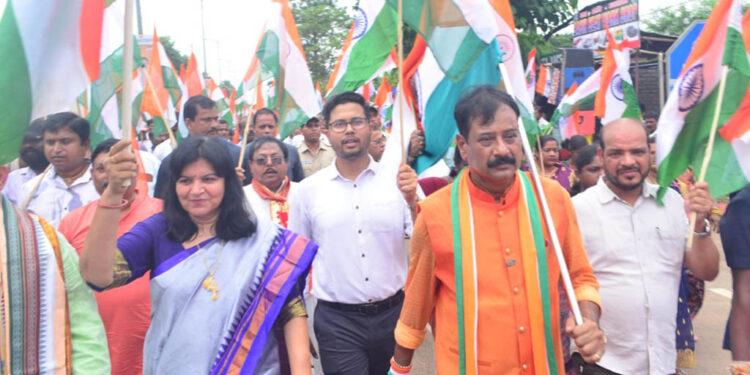 ଖୋର୍ଦ୍ଧାରେ ବିଶାଳ ତ୍ରିରଙ୍ଗା ଶୋଭାଯାତ୍ରା