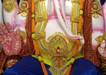 ପୂଜା ପାଉଛନ୍ତି ତିନି ମହଲା ଉଚ୍ଚତାର ଗଣେଶ ମୂର୍ତ୍ତି