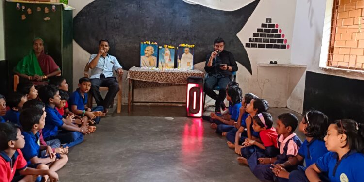 ବିଦ୍ୟାଳୟରେ ଗାନ୍ଧୀ ଜୟନ୍ତୀ ପାଳିତ