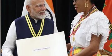 ପ୍ରଧାନମନ୍ତ୍ରୀ ଡୋମିନିକାର ସର୍ବୋଚ୍ଚ ସମ୍ମାନରେ ହେଲେ ସମ୍ମାନିତ