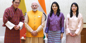 ଭୁଟାନର ରାଜା ଓ ରାଣୀଙ୍କୁ ସ୍ୱାଗତ କଲେ ପ୍ରଧାନମନ୍ତ୍ରୀ