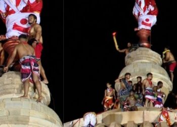 ଚାଲିଶ ମିନିଟ ବିଳମ୍ବରେ ଉଠିଲା ପ୍ରଭୁ ଲିଙ୍ଗରାଜଙ୍କ ମହାଦୀପ, ମନ୍ଦିରରୁ ଖସିପଡିଲେ ଜଣେ ସେବକ