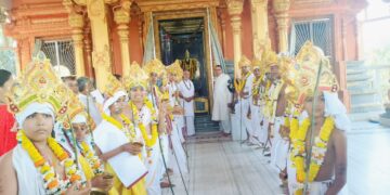 ପୁରୀ ବାଲାଜୀ ମନ୍ଦିରରେ ସମୂହ ମାଗଣା ବ୍ରତୋପନୟନ