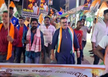 ମନୋଜ ରଥଙ୍କ ନେତୃତ୍ୱରେ ଓଡ଼ିଶାରେ ନାରୀ ନିର୍ଯ୍ୟାତନା ଓ ମହିଳା ଚାଲାଣ ବିରୁଦ୍ଧରେ କଂଗ୍ରେସର ପ୍ରତିବାଦ ମଶାଲ ଶୋଭାଯାତ୍ରା