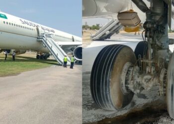 ହଜ ଯାତ୍ରୀଙ୍କୁ ନେଇ ଆସିଥିବା ସାଉଦି ବିମାନରେ ବୈଷୟିକ ତ୍ରୁଟି, ଅବତରଣ ବେଳେ ବିମାନ ଚକରୁ ବାହାରିଲା ନିଆଁ