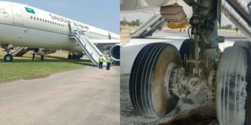 ହଜ ଯାତ୍ରୀଙ୍କୁ ନେଇ ଆସିଥିବା ସାଉଦି ବିମାନରେ ବୈଷୟିକ ତ୍ରୁଟି, ଅବତରଣ ବେଳେ ବିମାନ ଚକରୁ ବାହାରିଲା ନିଆଁ