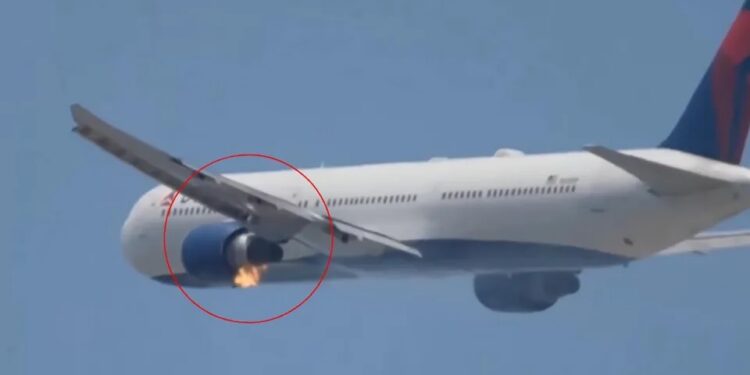 ଉଡ଼ାଣ ଭରିବା ମାତ୍ରେ ବୋଇଂ ବିମାନର ଇଞ୍ଜିନରେ ଲାଗିଗଲା ନିଆଁ