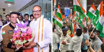 ମହାକାଶରୁ ଫେରି ଜନ୍ମମାଟିରେ ପାଦ ରଖିଲେ ଶୁଭାଂଶୁ ଶୁକ୍ଳା, କରାଗଲା ଭବ୍ୟ ସ୍ବାଗତ