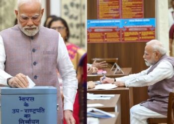 ଉପରାଷ୍ଟ୍ରପତି ନିର୍ବାଚନ ପାଇଁ ଭୋଟିଂ ଆରମ୍ଭ, ପ୍ରଧାନମନ୍ତ୍ରୀ ମୋଦି ଦେଲେ ଭୋଟ୍