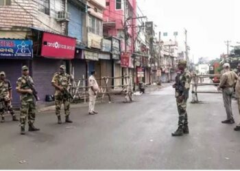 ଶାନ୍ତ ରହିଛି କଟକ ସହର, ବକ୍ସି ବଜାର ଛକରୁ ଦରଘା ବଜାର ଜେଲ୍ ରୋଡ ଯାଏ ପୋଲିସ ଛାଉଣୀ