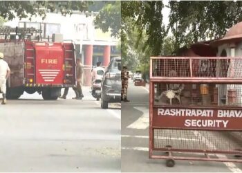 ରାଷ୍ଟ୍ରପତି ଭବନ ନିକଟରେ ଥିବା ବିଲିଡିଂରେ ଅଗ୍ନିକାଣ୍ଡ, ୫ଟି ଦମକଳ ଗାଡ଼ି ଲିଭାଇଲା ନିଆଁ