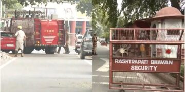ରାଷ୍ଟ୍ରପତି ଭବନ ନିକଟରେ ଥିବା ବିଲିଡିଂରେ ଅଗ୍ନିକାଣ୍ଡ, ୫ଟି ଦମକଳ ଗାଡ଼ି ଲିଭାଇଲା ନିଆଁ