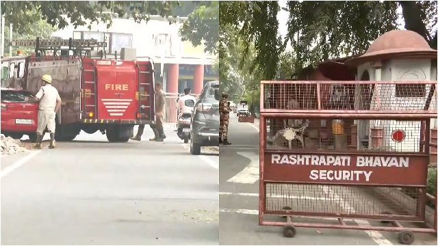 ରାଷ୍ଟ୍ରପତି ଭବନ ନିକଟରେ ଥିବା ବିଲିଡିଂରେ ଅଗ୍ନିକାଣ୍ଡ, ୫ଟି ଦମକଳ ଗାଡ଼ି ଲିଭାଇଲା ନିଆଁ