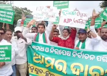 ନୂଆପଡ଼ା ଜିଲ୍ଲାପାଳଙ୍କ କାର୍ଯ୍ୟାଳୟ ଆଗରେ ଗର୍ଜିଲା ବିଜେଡି