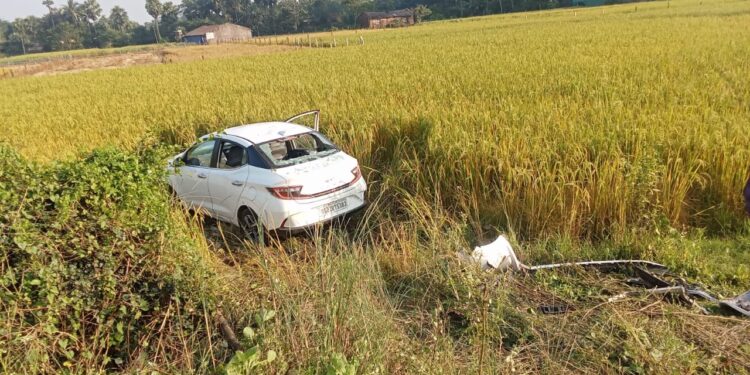 କାର ସହ ବାଇକ ଦୁର୍ଘଟଣା, ବାଇକ ଚାଳକ ଗୁରୁତର