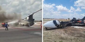 କଙ୍ଗୋ ବିମାନବନ୍ଦରରେ ଅଘଟଣ, ରନୱେରେ ଅବତରଣ କରିବା ସମୟରେ ବିମାନରେ ଲାଗିଲା ନିଆଁ