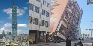 ଭୂକମ୍ପ ଝଟକାରେ ଥରିଲା ତାଇୱାନ, ୭.୦ ତୀବ୍ରତାରେ ଥରିଲା ବଡ଼ ବଡ଼ ବିଲିଡିଂ