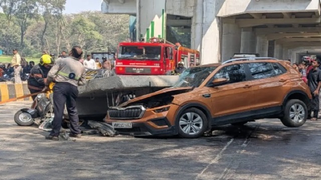 ମୁମ୍ୱାଇରେ ଭୁଶୁଡ଼ିଲା ମେଟ୍ରୋ ପିଲର୍, ଚାପି ହୋଇ ରହିଛି ଅନେକ ଗାଡ଼ି; ୪ ଆହତ