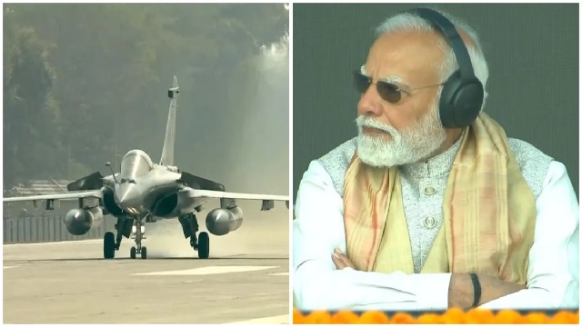 ଆସାମ ହାଇୱେରେ ଅବତରଣ କଲା ବାୟୁସେନା ବିମାନ : ମୋଦି ଦେଖିଲେ ଏରିଅଲ ଶୋ, ରାଜପଥରୁ ଉଡ଼ିଲା ରାଫେଲ ଏବଂ ସୁଖୋଇ