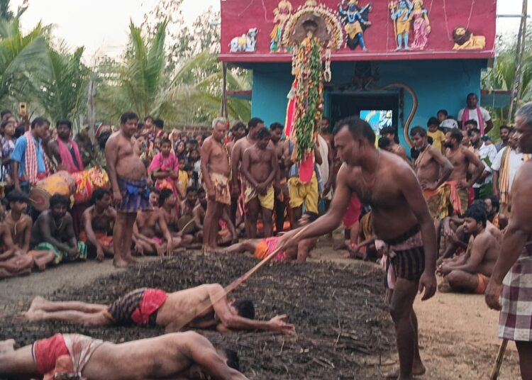 କଣ୍ଟା ଉପରେ ଗଡ଼ି ମନୋକାମନା ପୂରଣ ପାଇଁ ପ୍ରାର୍ଥନା, ବଜ୍ରକୋଟରେ ଭକ୍ତିର ଲହର, ମେରୁ ଉତ୍ସବରେ କଣ୍ଟା ଉପରେ ଗଡ଼ିଲେ ଭଗତା, ଦେଖିବାକୁ ଭକ୍ତମାନଙ୍କ ଭିଡ଼