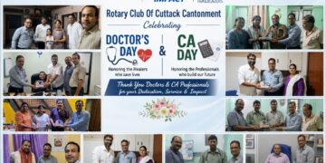 ରୋଟାରୀ କ୍ଲବ କଟକ କ୍ୟାଣ୍ଟନମେଣ୍ଟ ତରଫରୁ ଡାକ୍ତର ଏବଂ ଚାଟାର୍ଡ଼ ଆକାଉଣ୍ଟାଣ୍ଟ ସମ୍ମାନିତ
