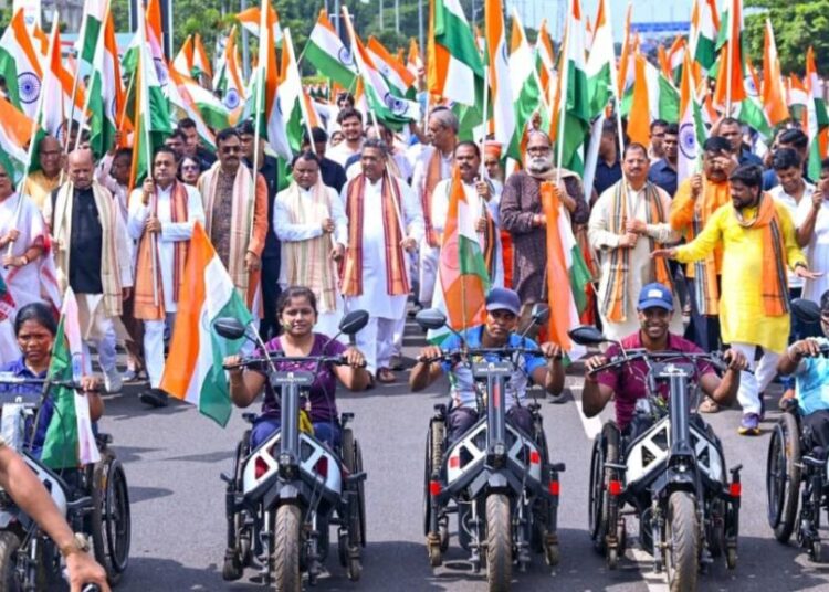 ଭୁବନେଶ୍ବରରେ ତ୍ରିରଙ୍ଗା ପଦଯାତ୍ରା, ସାମିଲ ହେଲେ ମୁଖ୍ୟମନ୍ତ୍ରୀ